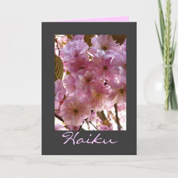 Cherry Blossom Haiku Thank You Friendship Card by persimew at Zazzle