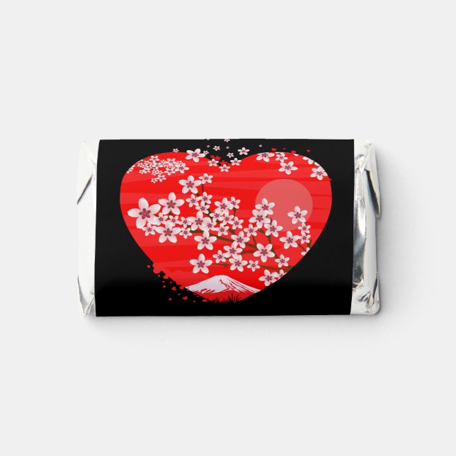 Cherry Blossom Heart Hershey's Miniatures (Front)