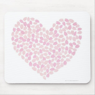 Cherry Blossom Heart Mouse Pad