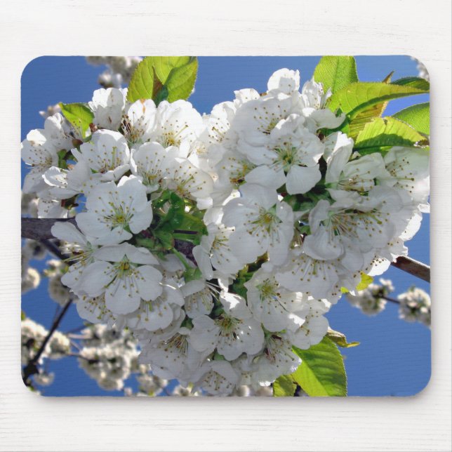 Cherry blossom heart mouse pad (Front)