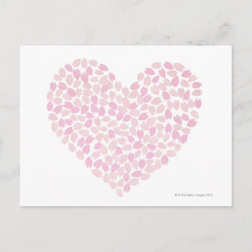 Cherry Blossom Heart Postcard