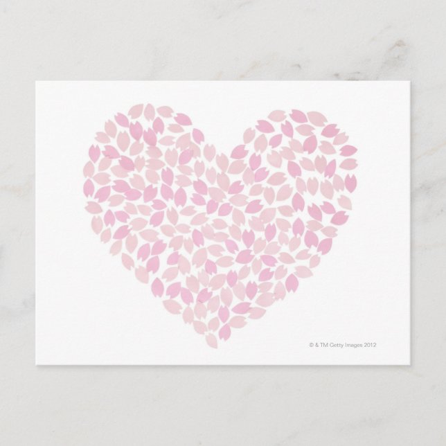 Cherry Blossom Heart Postcard (Front)