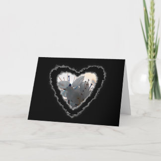 Cherry Blossom Heart Valentine Love Card