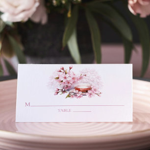 Cherry Blossom High Bridal Tea Place Card