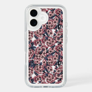 Cherry blossom in pink and blue iPhone 16 case