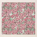 Cherry blossom in pink and mint scarf<br><div class="desc">Hand drawn pattern with cherry blossom</div>