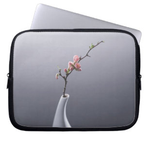 Cherry blossom in vase laptop sleeve