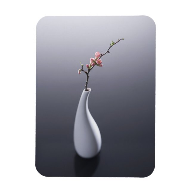 Cherry blossom in vase magnet (Vertical)