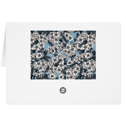 Cherry blossom in white and blue (Back Horizontal)