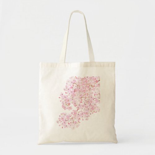 cherry blossom ink and watercolor 1 tote bag