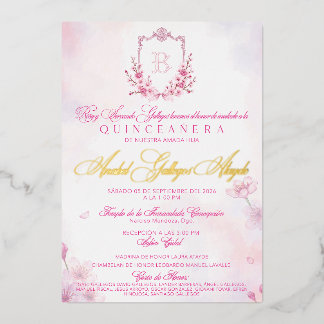 Cherry Blossom Invitation Foil Invitation