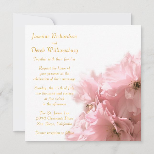 Cherry Blossom Invitations (Front)