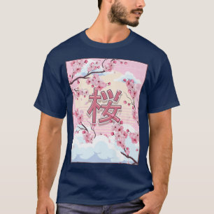Cherry Blossom Japanese Aesthetic Kawaii Sakura Tr T-Shirt