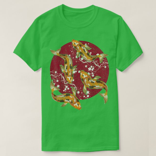Cherry Blossom Japanese Culture Japan Sakura Koi C T-Shirt (Design Front)