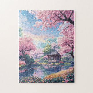 Cherry Blossom Japanese Garden Puzzle – Sakura Lan