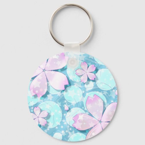 Cherry Blossom Japanese Kawaii Pond Keychain