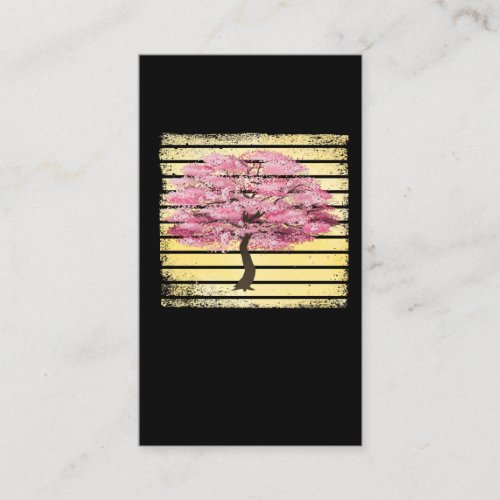 Cherry Blossom Japanese Retro Sakura Tree Business Card