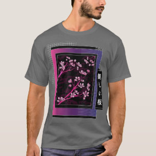 Cherry Blossom Japanese Sakura Browser Vaporwave A T-Shirt