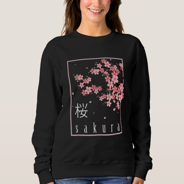 Cherry Blossom Japanese Sakura Sweatshirt (Front)