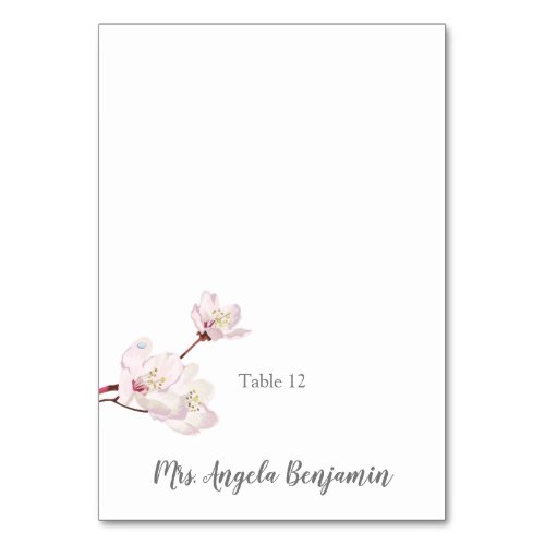 Cherry Blossom Japanese Sakura Wedding Place Card
