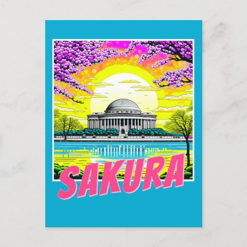 Cherry Blossom Jefferson Memorial  Postcard