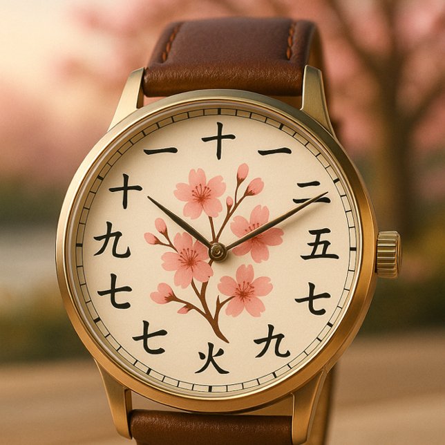 Cherry Blossom Kanji Clock Face Design Watch (Creator Uploaded)