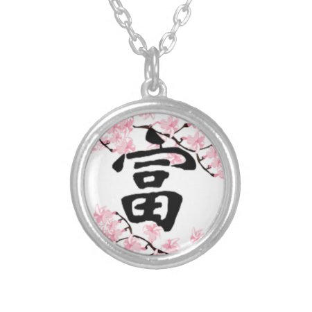 Cherry Blossom Kanji Luck Necklace