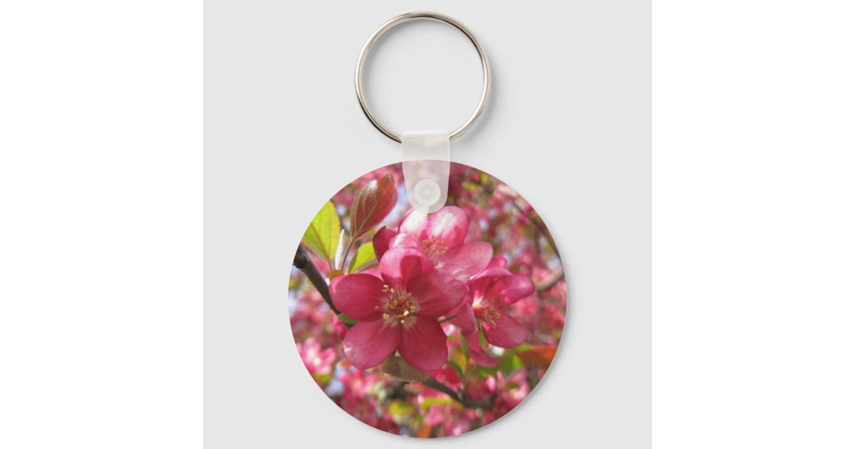 Cherry Blossom Keychain Zazzle