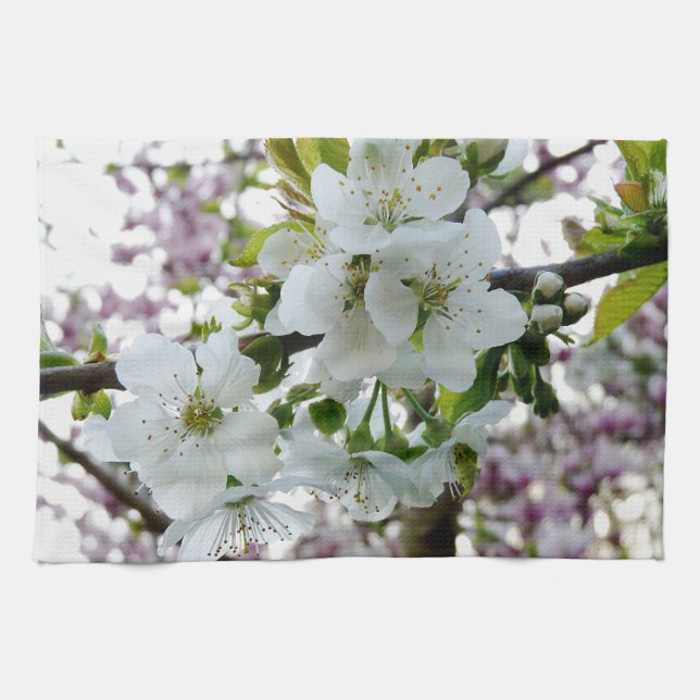 Cherry Blossom Kitchen Towel (Horizontal)