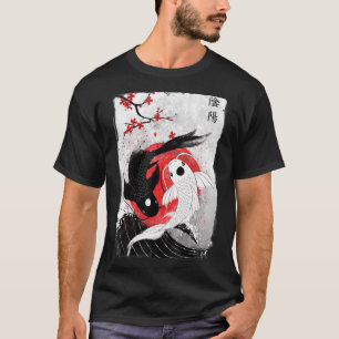 Cherry Blossom Koi Carp Fish Japanese Sakura T-Shirt