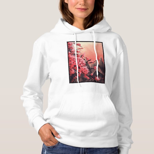 Cherry blossom landscape hoodie (Front)