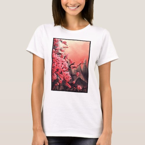 Cherry blossom landscape T_Shirt