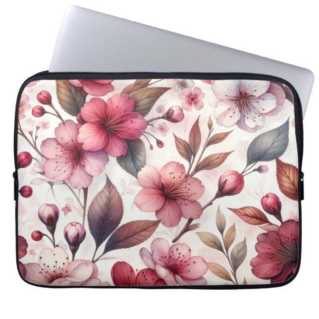 Cherry Blossom Laptop Sleeve (Front)