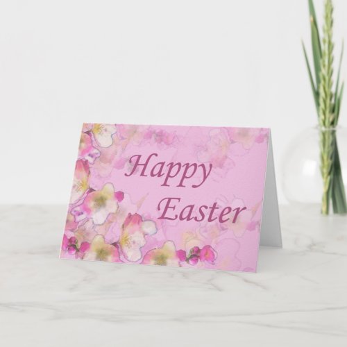 Cherry Blossom Large Font Easter Card