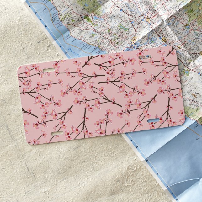 Cherry Blossom License Plate (In Situ)