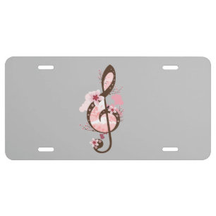 Cherry Blossom License Plate