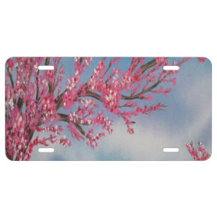 Cherry Blossom License Plate
