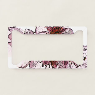 Cherry blossom license plate frame
