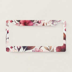 Cherry Blossom License Plate Frame
