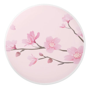 Cherry Blossom - Light Pink Ceramic Knob
