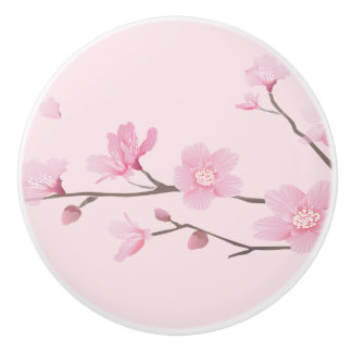 Cherry Blossom - Light Pink Ceramic Knob