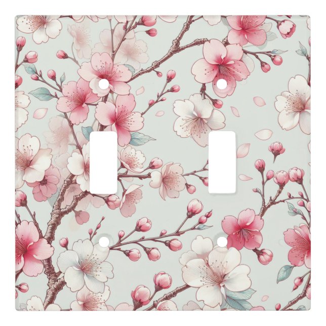Cherry Blossom Light Switch Cover (Front)