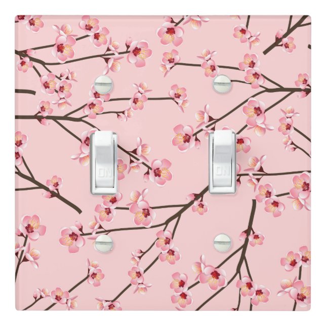 Cherry Blossom Light Switch Cover (In Situ)