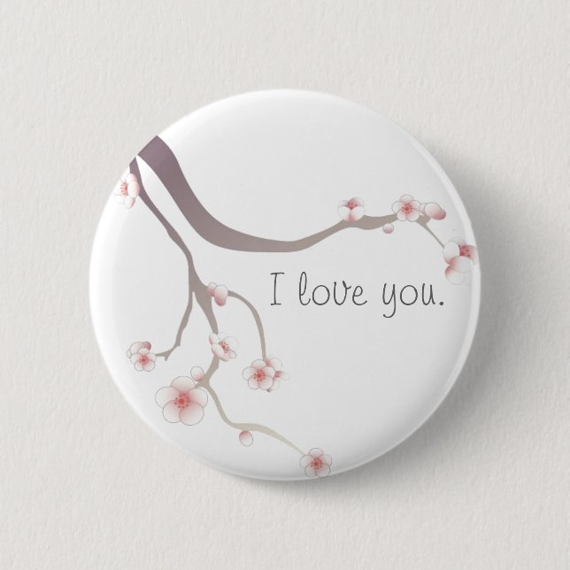 Cherry Blossom Love... Button (Front)