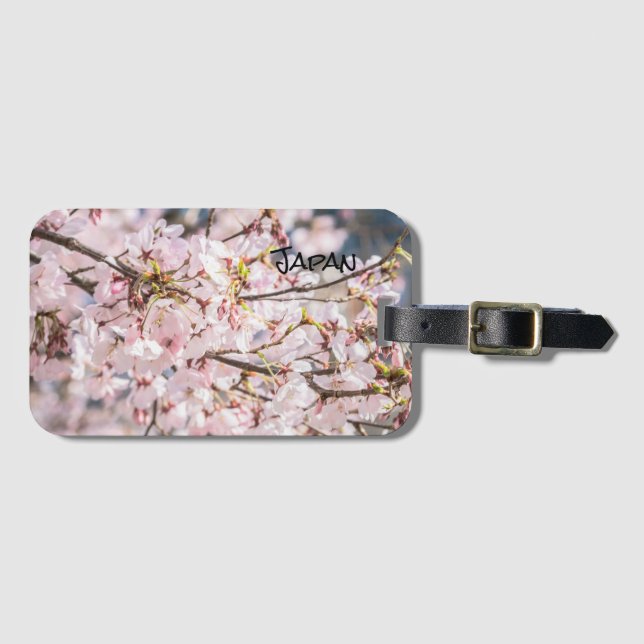 Cherry Blossom Luggage Tag (Front Horizontal)