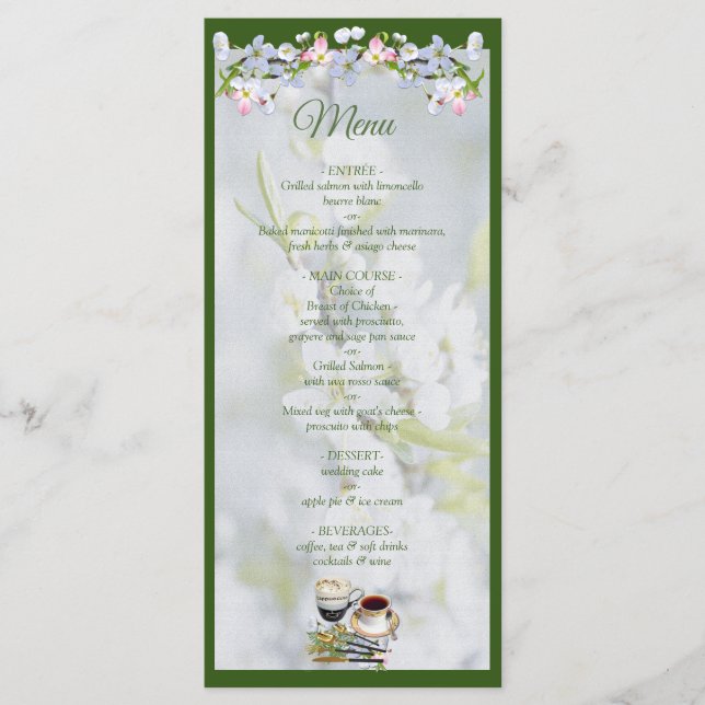 Cherry Blossom Menu (Front)