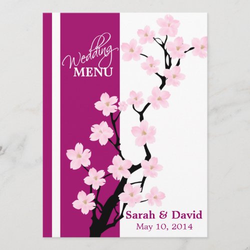 Cherry Blossom  Menu Card