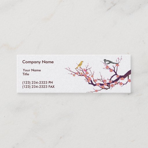 Customizable Cherry Blossom Business Card