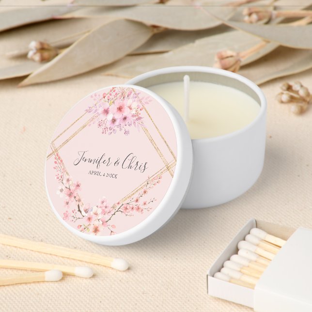 Cherry Blossom Mini Candle Favors (Insitu)
