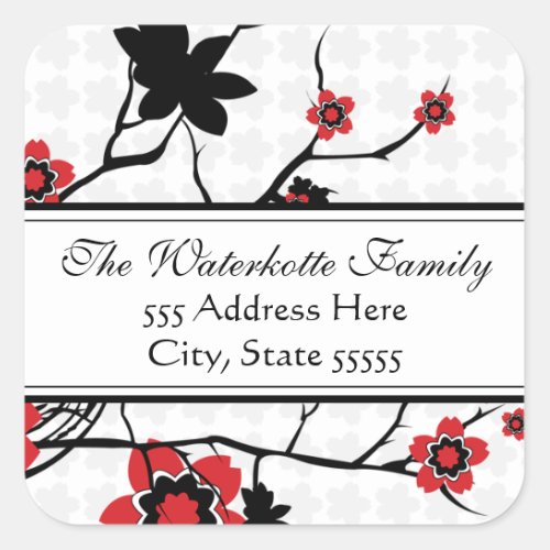 Cherry Blossom Modern Address Labels